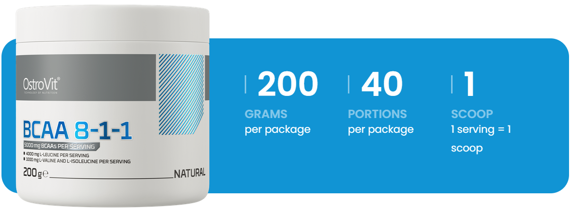 BCAA 8-1-1 | 200 g | Supreme Pure Natural | OstroVit
