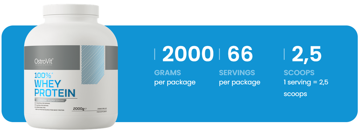 100% Whey Proteïne | 2000 g | Crème brûlée 🍮 | OstroVit