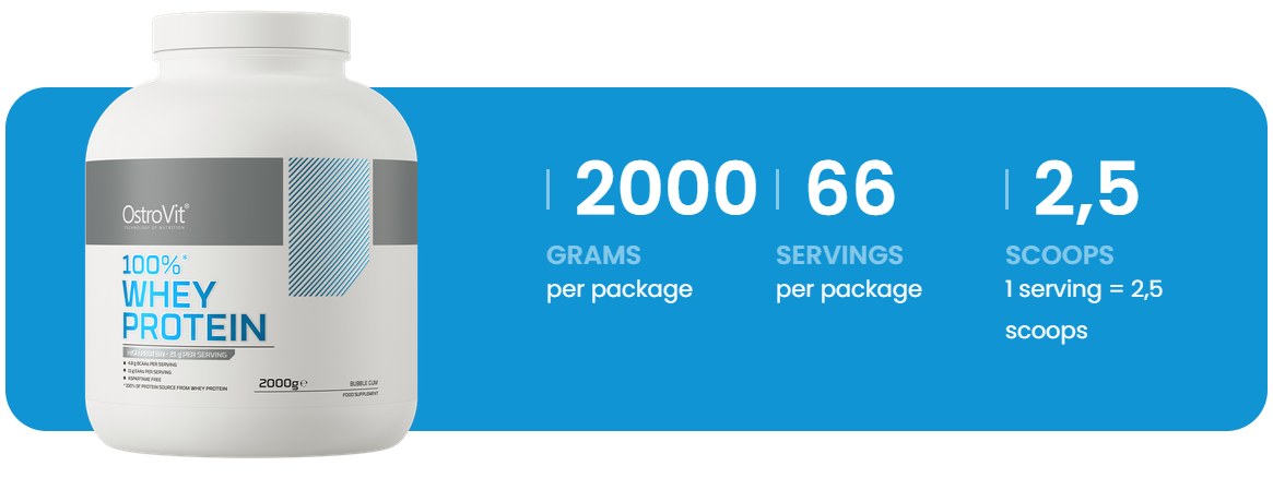 100% Whey Proteïne | 2000 g | Bubble Gum 🍬 | OstroVit