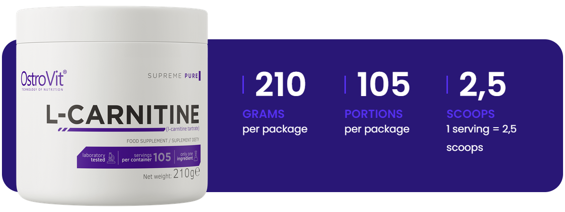 L-Carnitine | 210 g | Supreme Pure Natural | OstroVit