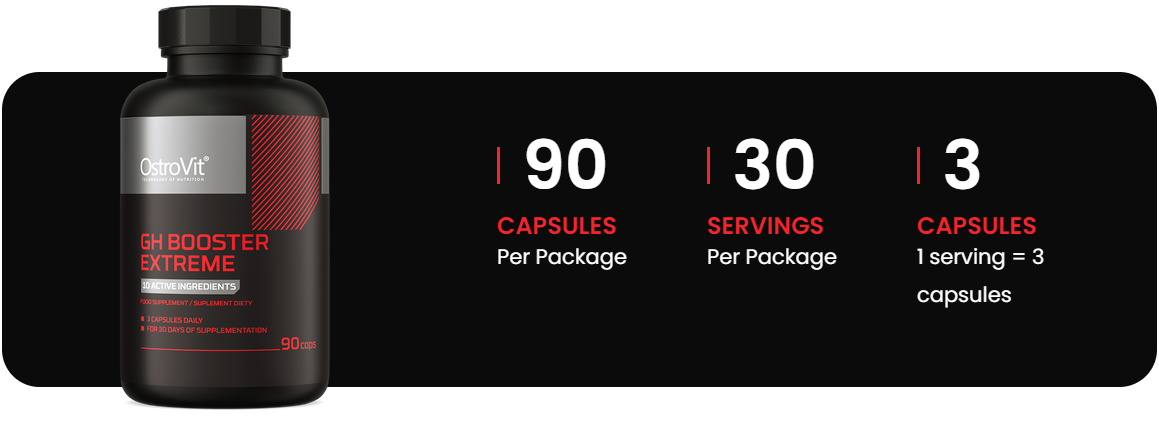 GH Booster Extreme – 90 capsules, 10 actieve stoffen - zink, B6 & 2000 IE D3 | OstroVit