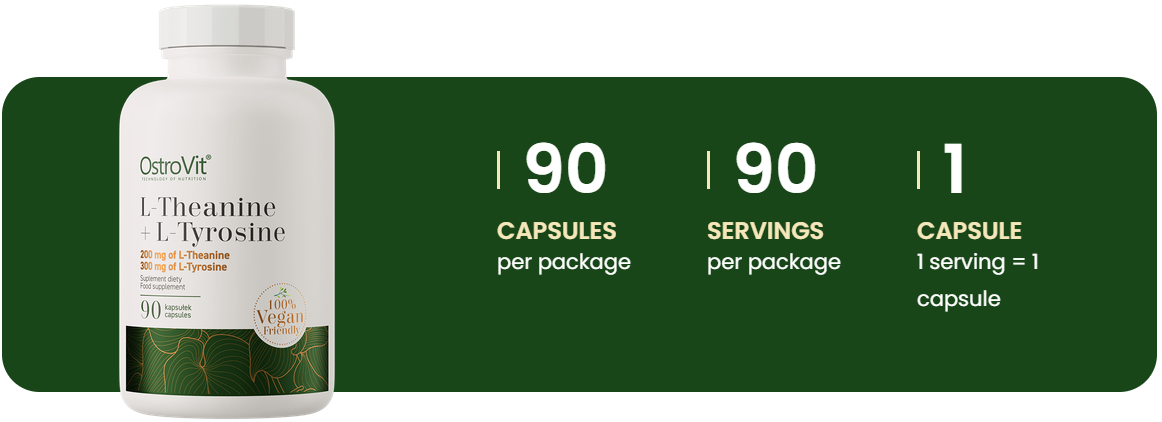 L‑Theanine + L‑Tyrosine VEGE – 90 capsules | OstroVit