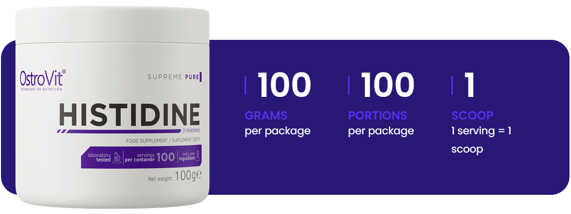 Histidine | L-histidine | 100 g | Supreme Pure Natural | OstroVit