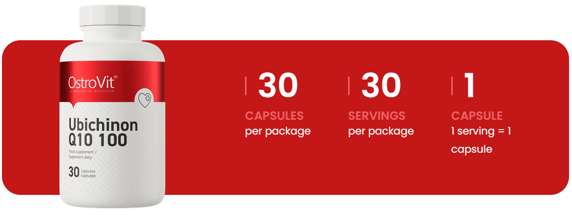 CoQ10 | Ubichinon Q10 | 100 mg | 30 Capsules | OstroVit