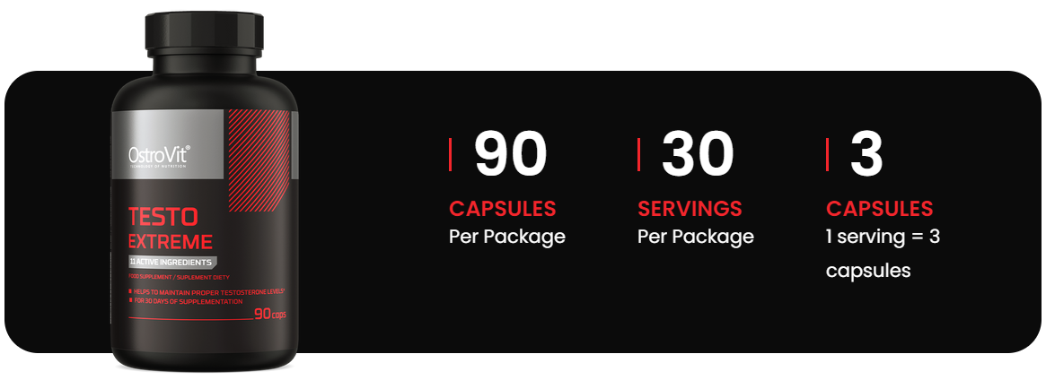 Testo Extreme – 90 capsules, vegan | OstroVit