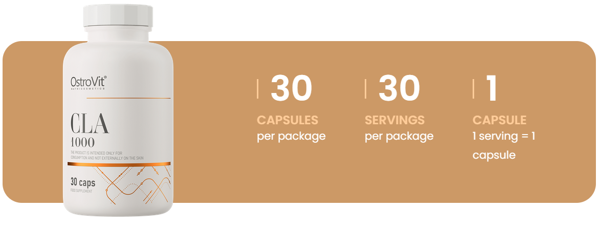 CLA 1000 – 30 softgels, 800 mg CLA Per capsule | OstroVit
