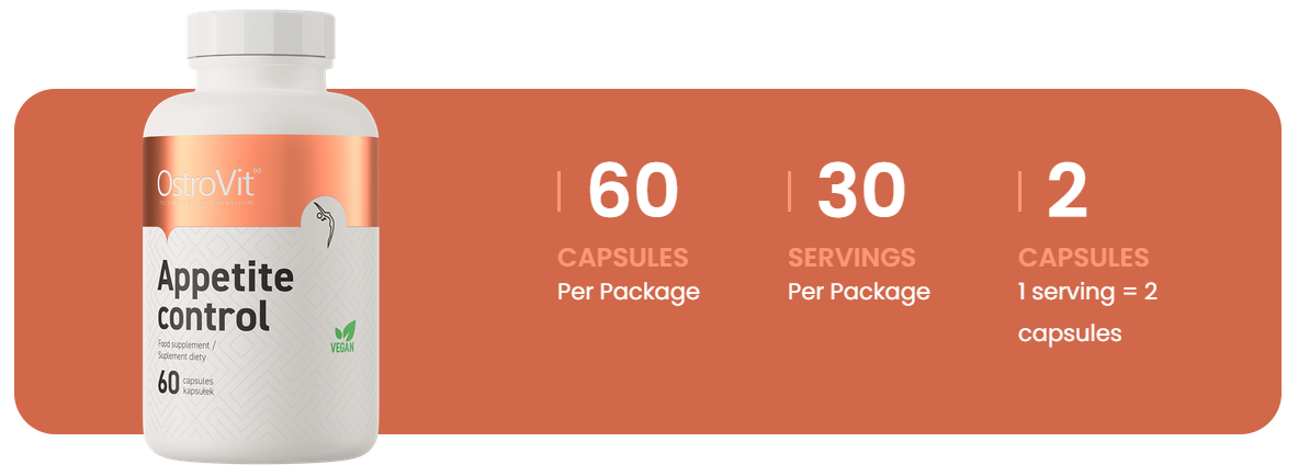 Appetite Control – 60 vegan capsules, Chroom + B12 | OstroVit