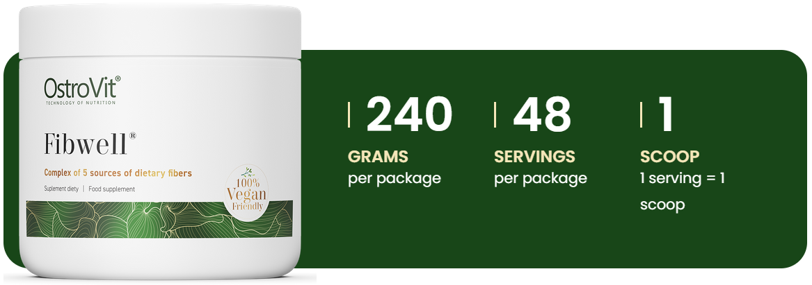 Fibwell | Vezel Mix | Oat | Chokeberry | Apple | Cocoa | Black currant | 240 g | OstroVit