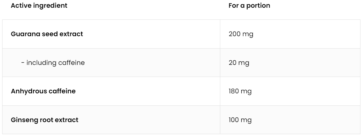 Guarana | Cafeïne | Ginseng Extract | Complex | Shot | 80 ml | OstroVit