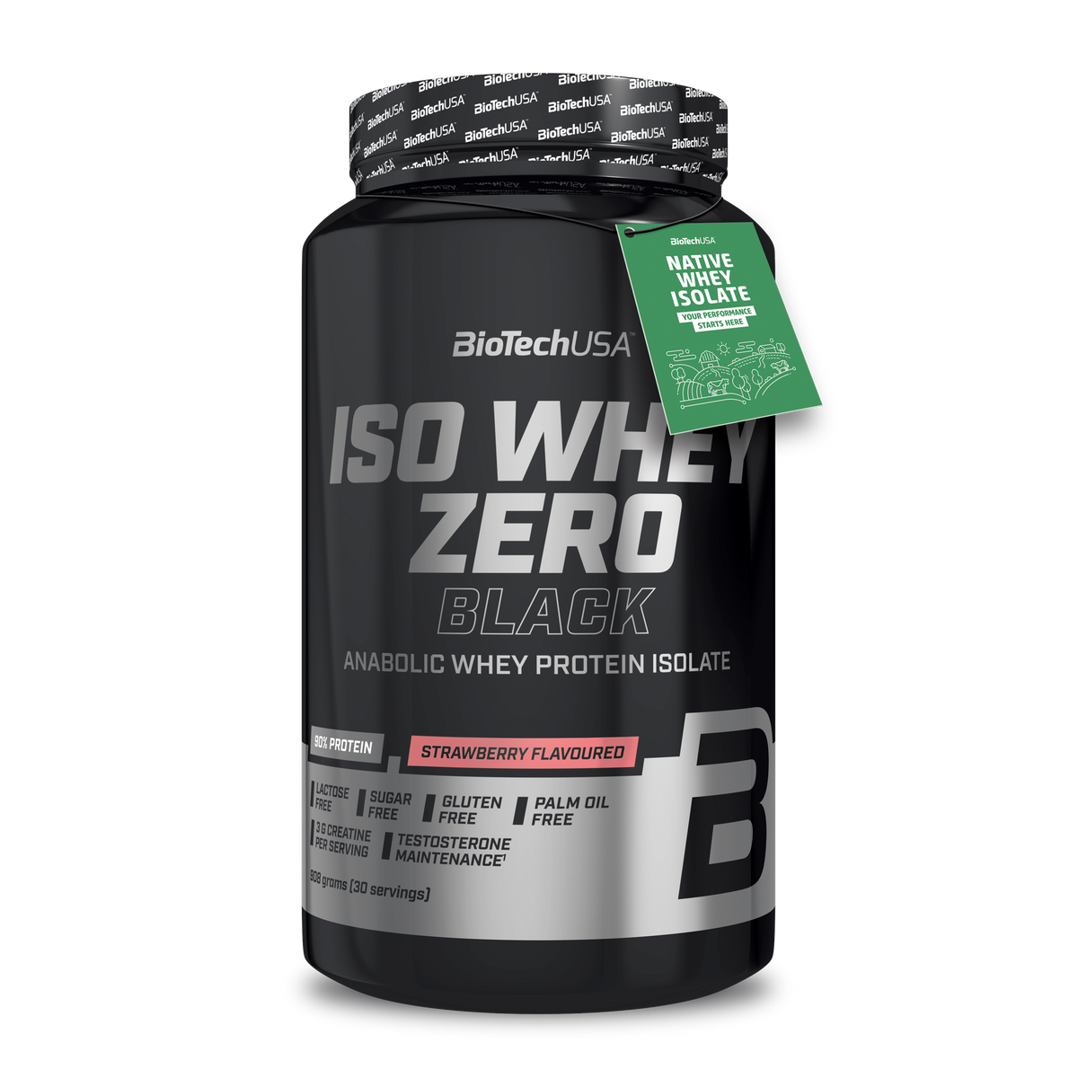 Iso Whey Zero Black 908g Aardbei