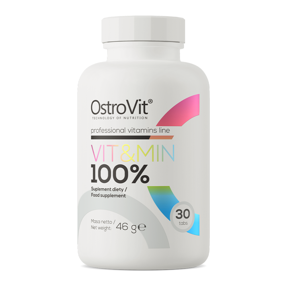 100% VIT&MIN – 30 tabletten, 20 vitamines & mineralen | OstroVit