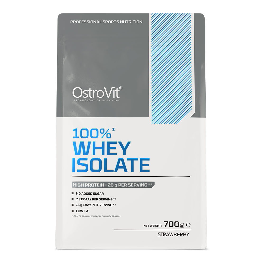 100% Whey Isolaat | 700 g | Aardbei 🍓 | OstroVit