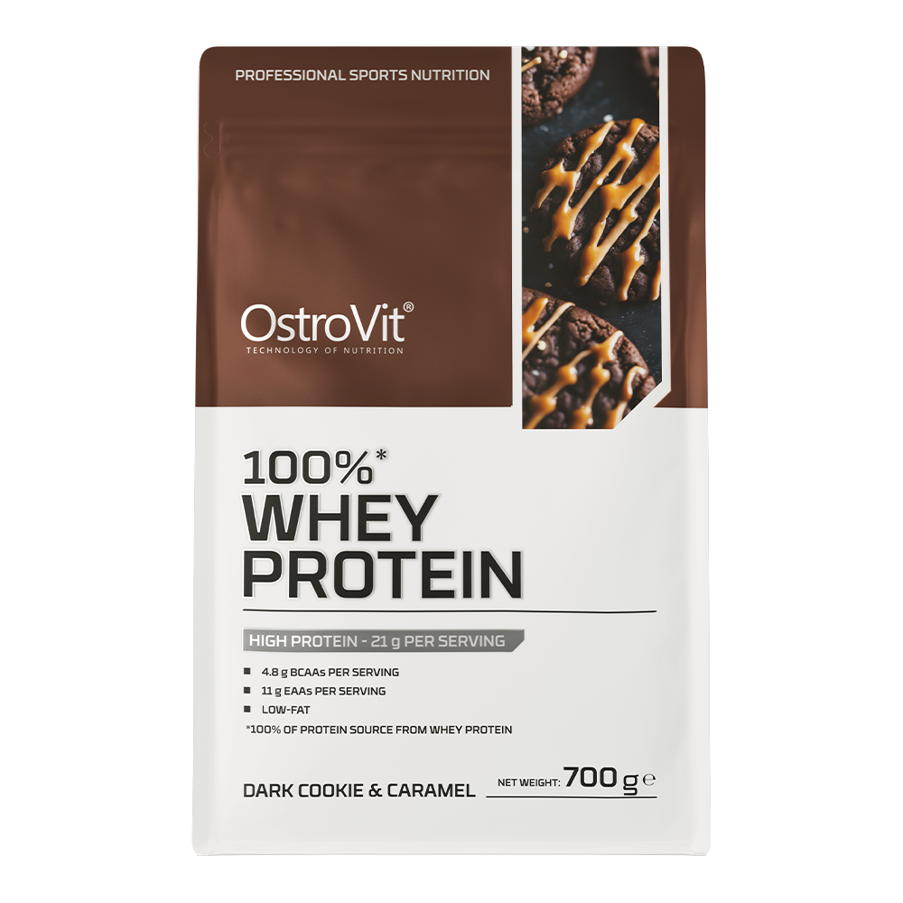 100% Whey Proteïne | 700 g | Donkere koekjes met karamel 🍪🍯 | OstroVit
