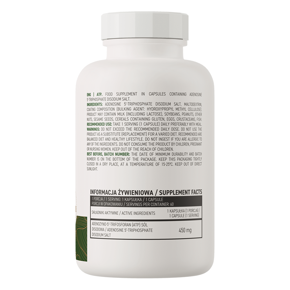 ATP | Adenosine-5′-trifosfaat | VEGE | 60 Capsules | OstroVit