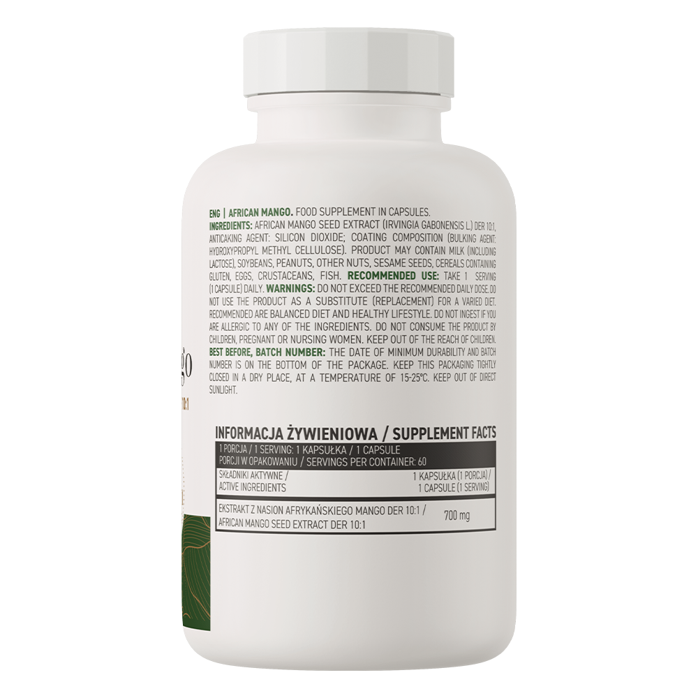 Afrikaanse Mango | Vegan | 700 mg | 60 Capsules | OstroVit