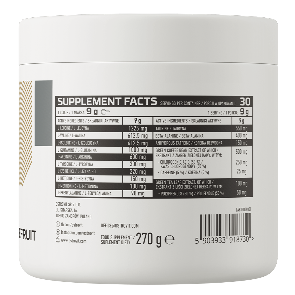 Amino Revive | Aminosyrekompleks | 270 g | Grapefrugt | OstroVit