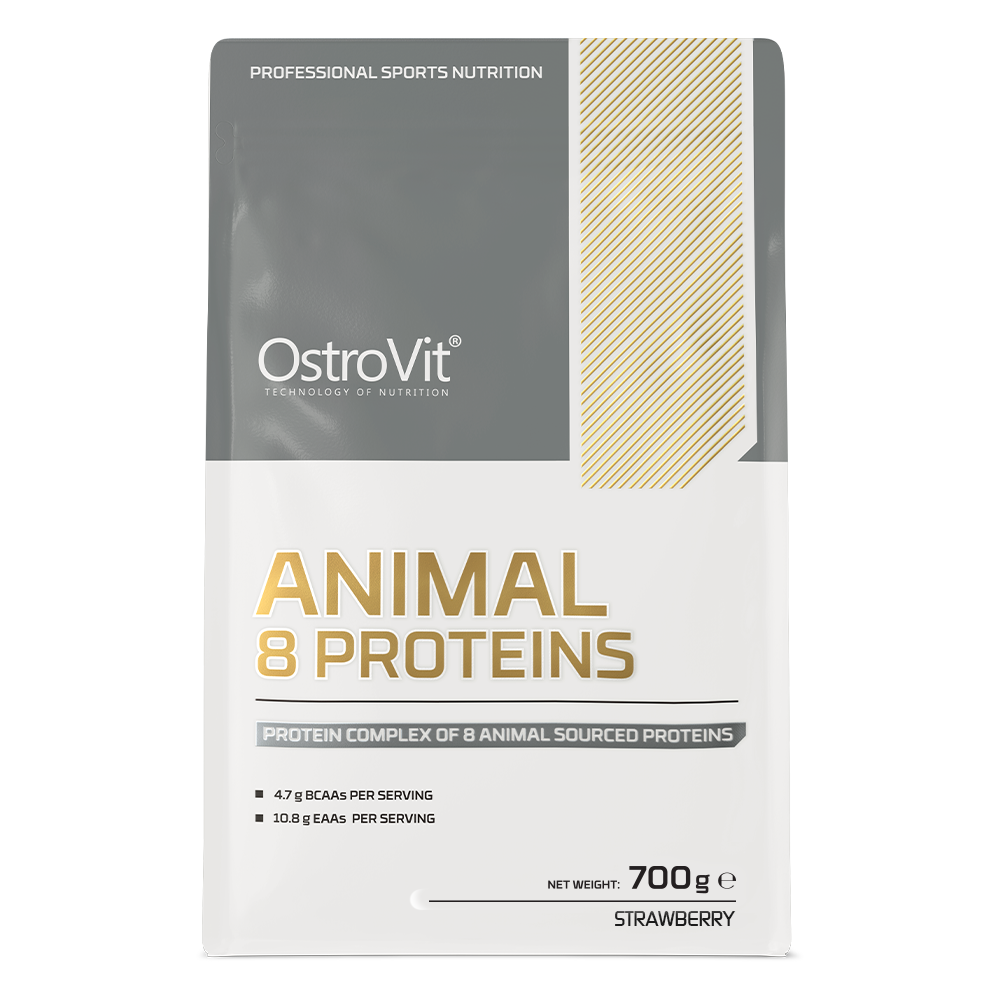 8 animalske proteiner | 700 g | Jordbær | OstroVit