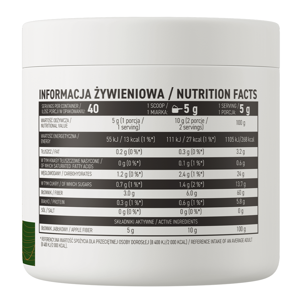 Apple Fiber VEGE 200 g – 100% appelvezel, 40 porties | OstroVit