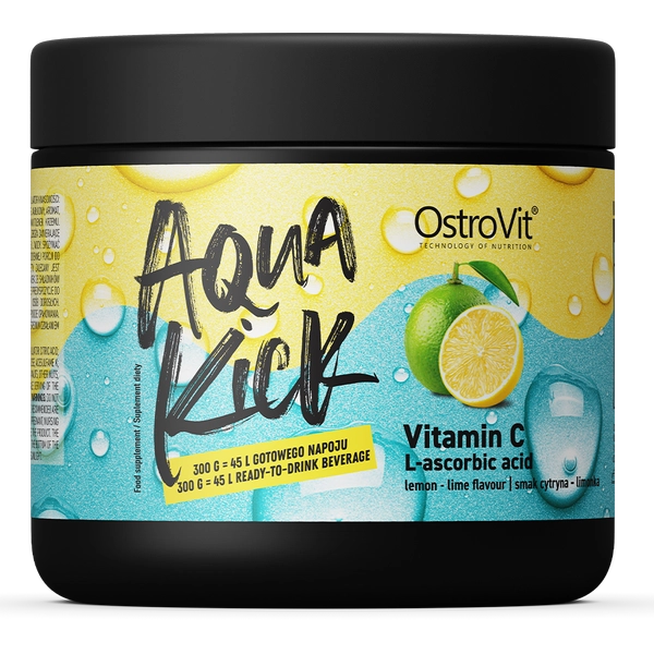 Aqua Kick Vitamine C | Citroen-limoen smaak 🍋 | 300 g | OstroVit