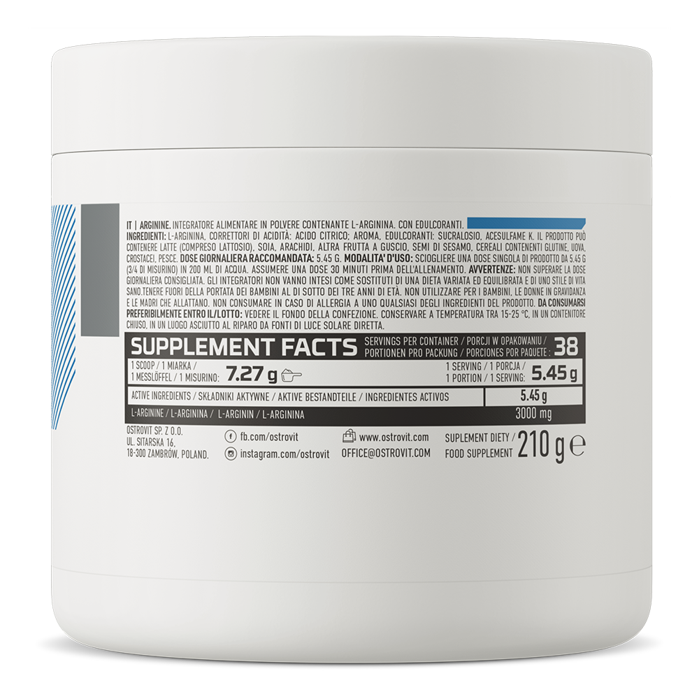 Arginine | 210 g | Citroen | OstroVit