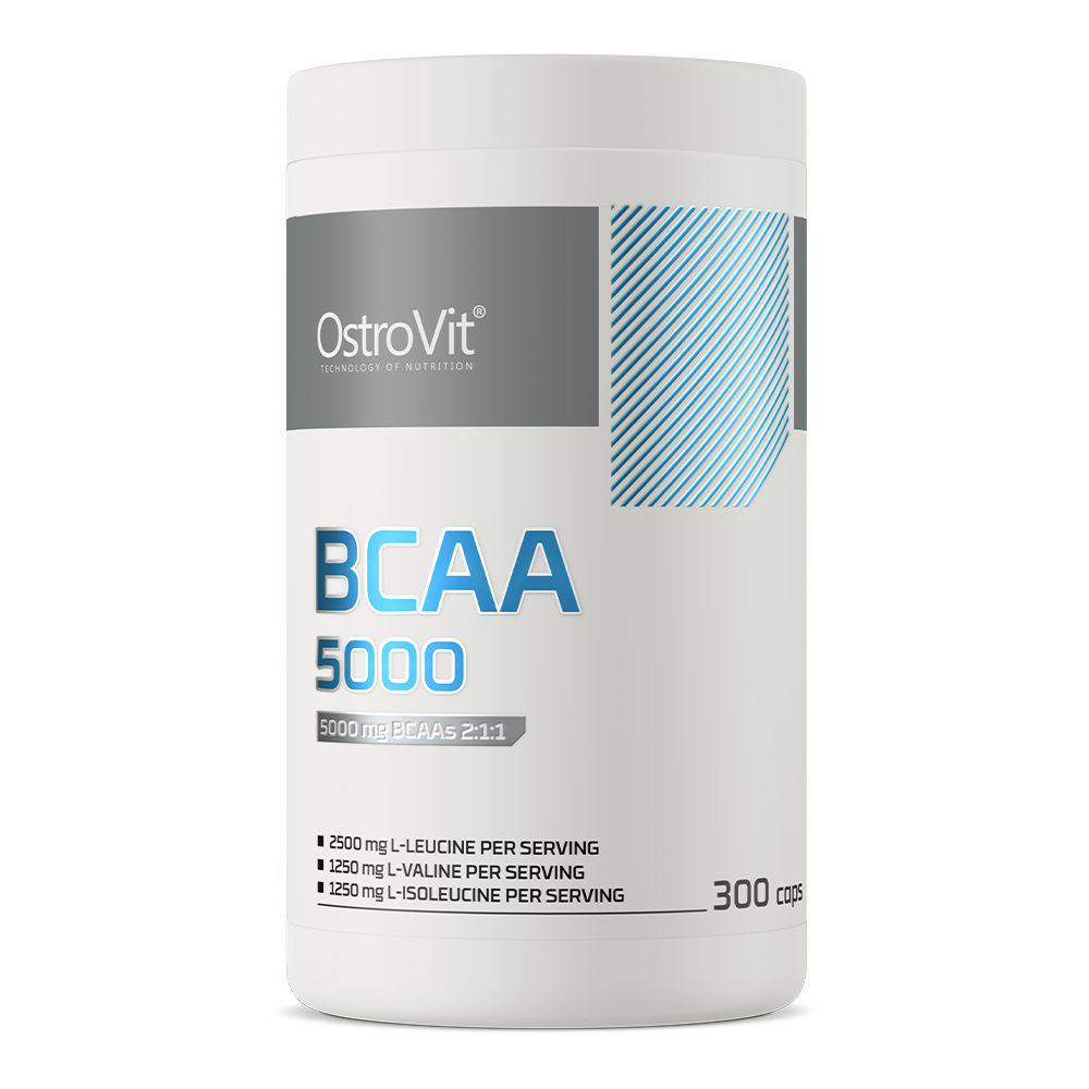 BCAA | L-leucine, L-isoleucine, L-valine | 5000 mg | 300 Capsules | OstroVit