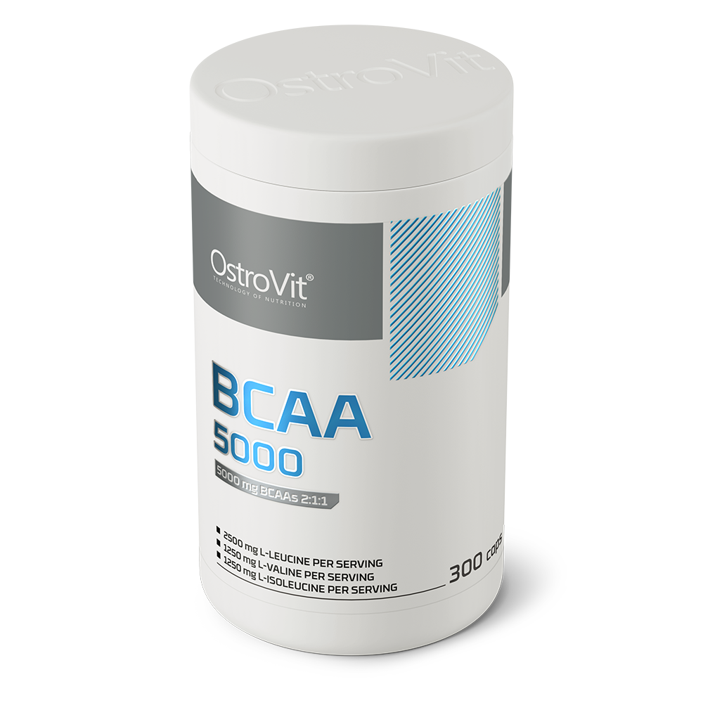 BCAA | L-leucine, L-isoleucine, L-valine | 5000 mg | 300 Capsules | OstroVit