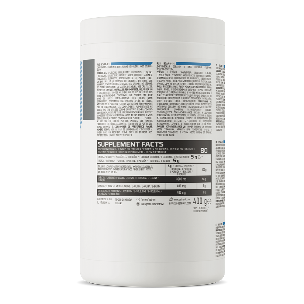 BCAA 8-1-1 | 400 g | Sinaasappel | OstroVit
