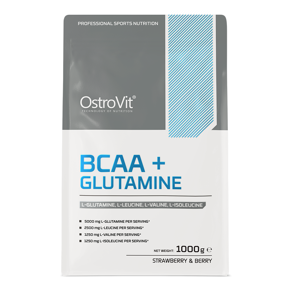 BCAA + Glutamine | 1000 g | Wilde Aardbei-Bosbes | OstroVit