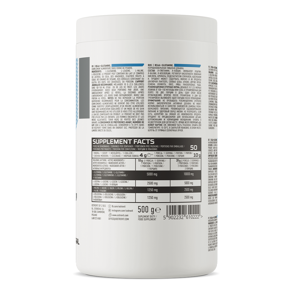 BCAA + Glutamine | 500 g | Supreme Pure Natural | OstroVit