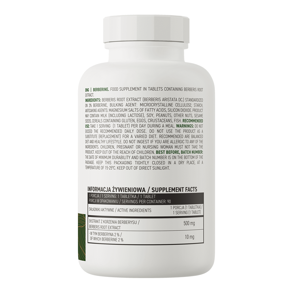 Berberine VEGE – 90 tabletten, vegan | 500 mg berberis‑extract | OstroVit