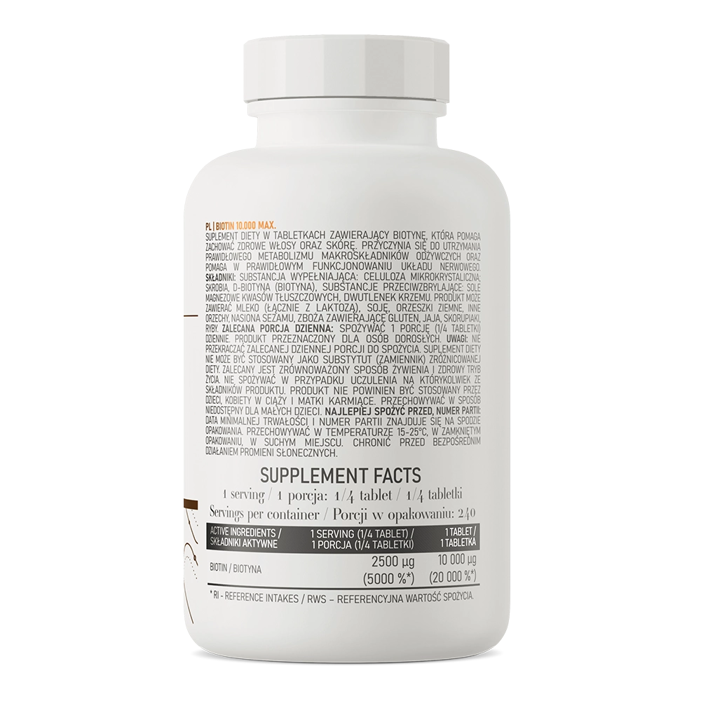 Biotine | 10.000 MAX | 60 Tabletten | 10000 µg | OstroVit