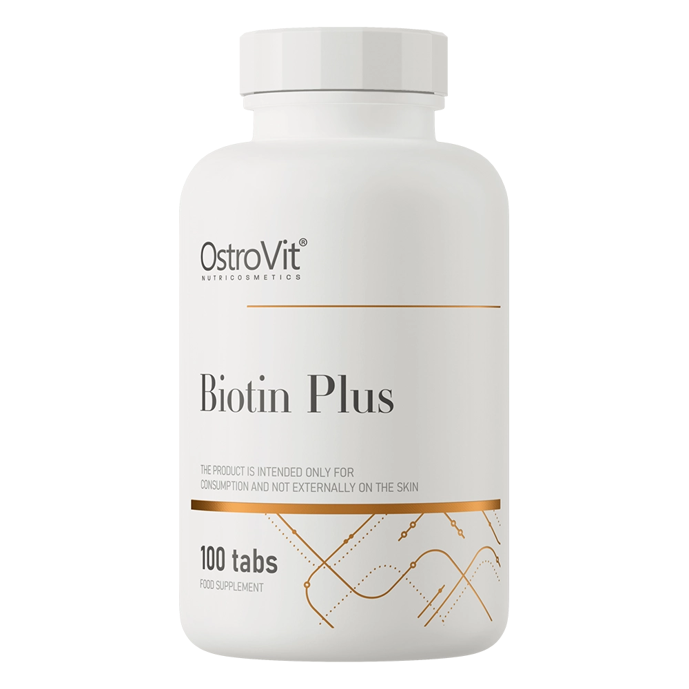 Biotin Plus – 100 tabletten, Biotine 2500 µg + Zink + Selenium + Foliumzuur | OstroVit