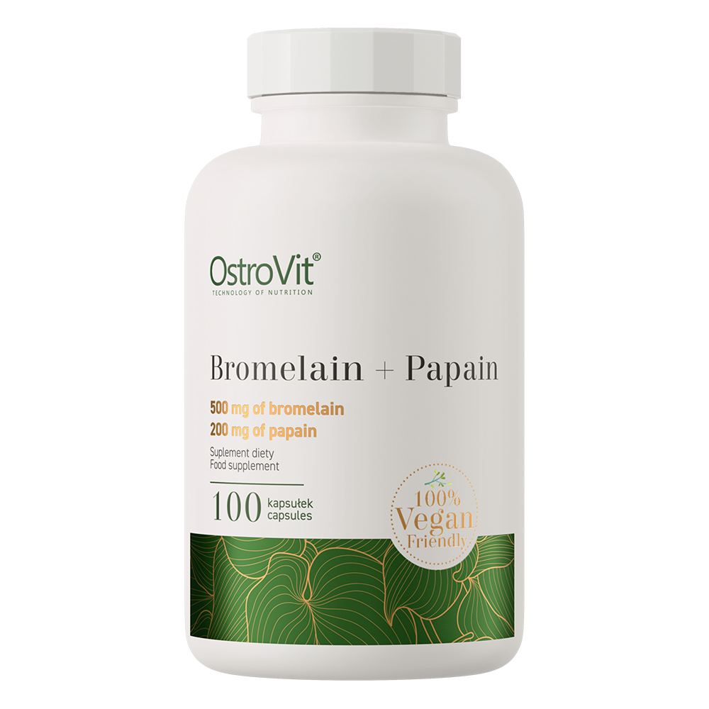 Bromelain | Papain | VEGE | 100 Capsules | OstroVit