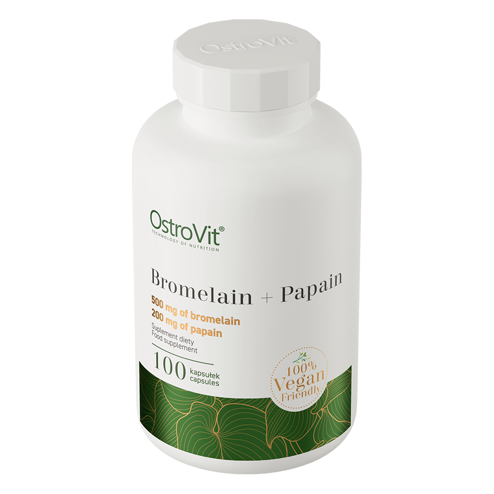 Bromelain | Papain | VEGE | 100 Capsules | OstroVit