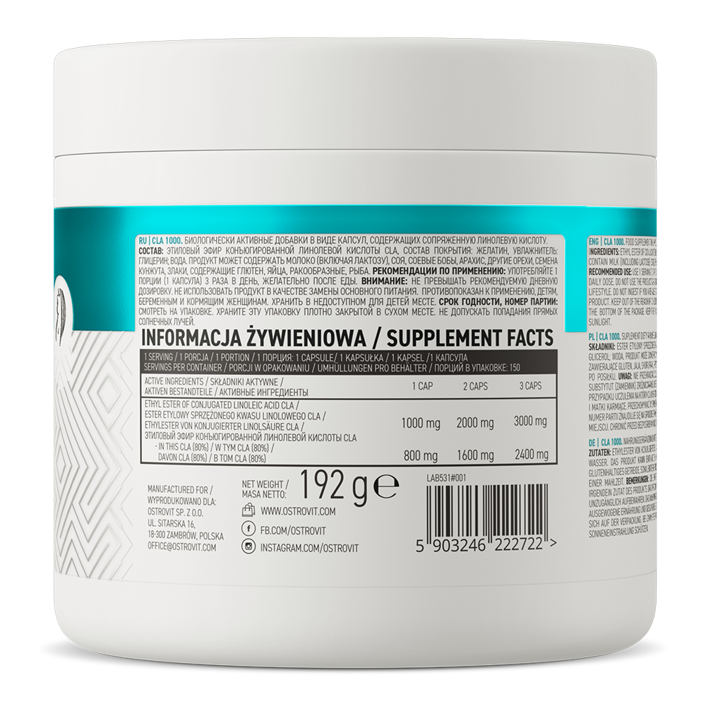 CLA | 1000 mg | 150 Capsules | OstroVit