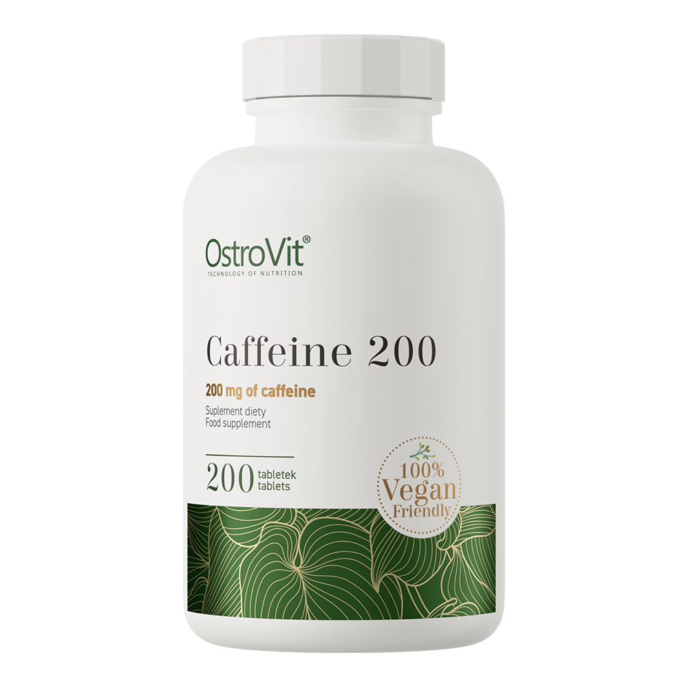 Caffeine VEGE – 200 mg per tablet, 200 tabletten | OstroVit