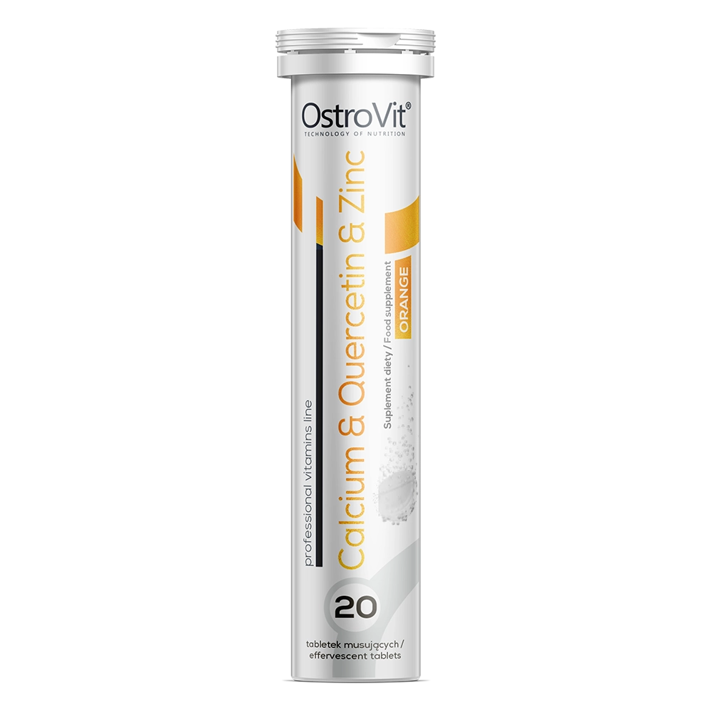 Bruistabletten Complex | Calcium + Quercetin + Zink | 20 Stuks | Sinaasappelsmaak 🍊 | OstroVit