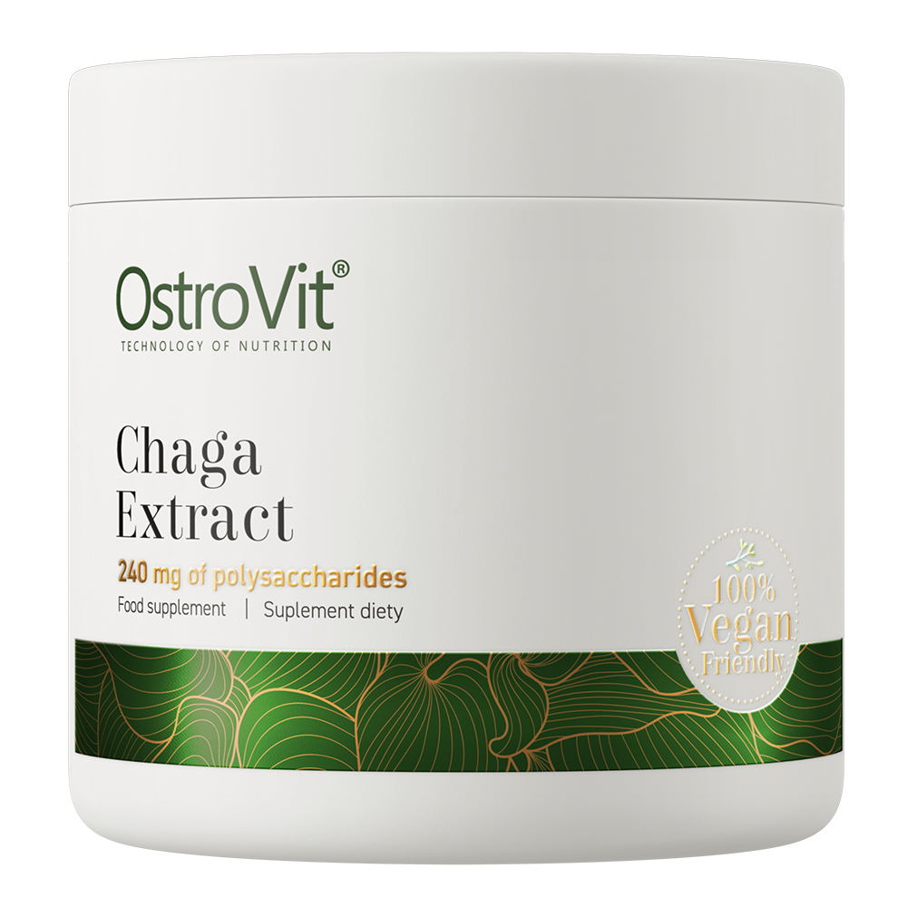 Chaga Extract – 50 g poeder, 40% polysachariden, vegan | OstroVit