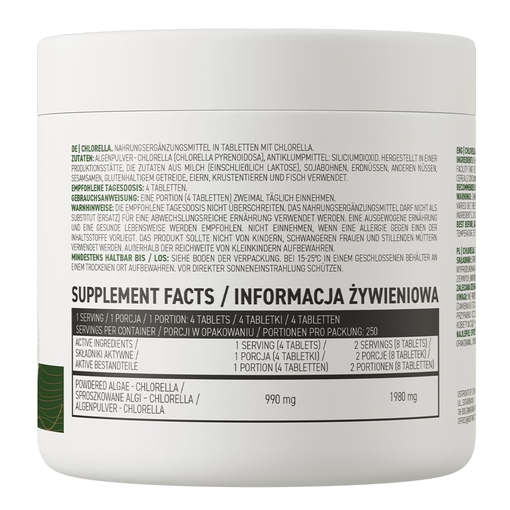 Chlorella | 1000 Tabletten | 250 Porties | OstroVit