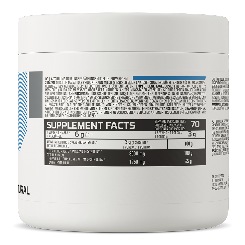 Citrulline | 210 g | Supreme Pure Natural | OstroVit