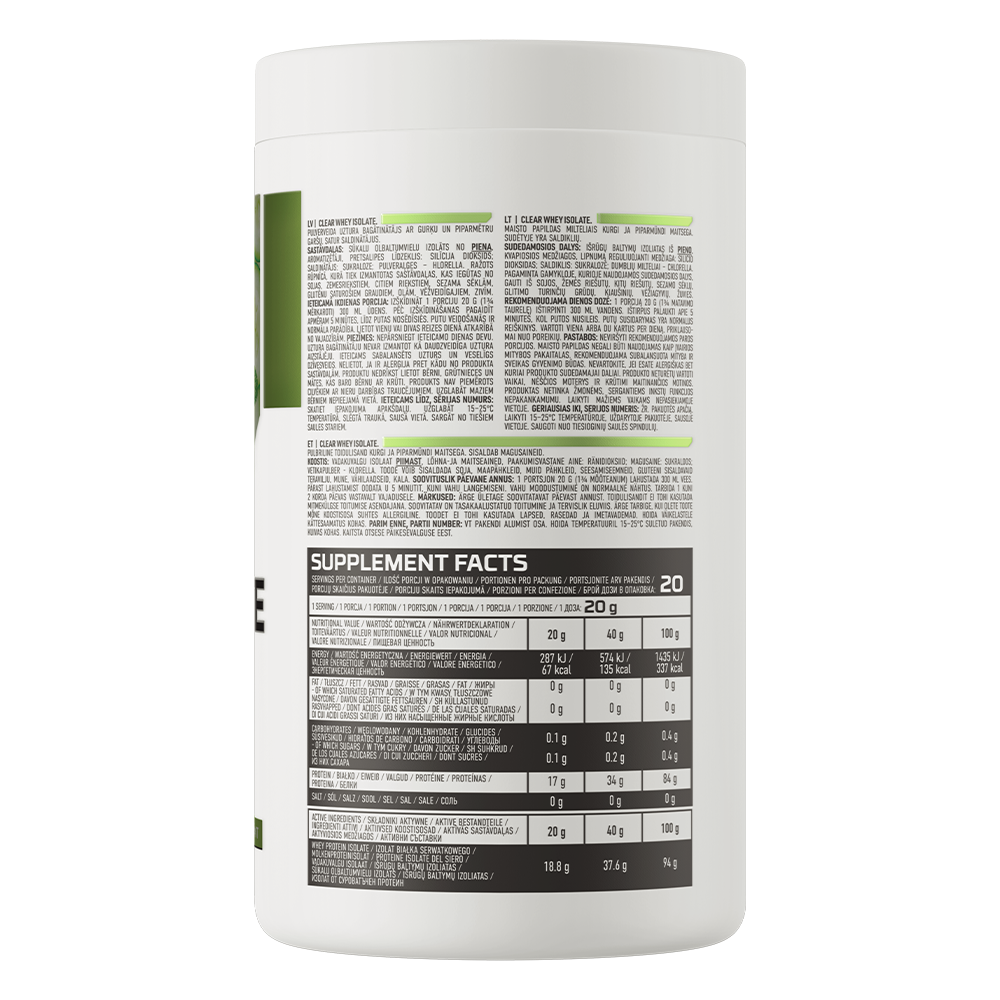 Clear Whey Isolate | 400 g | komkommer-munt | OstroVit