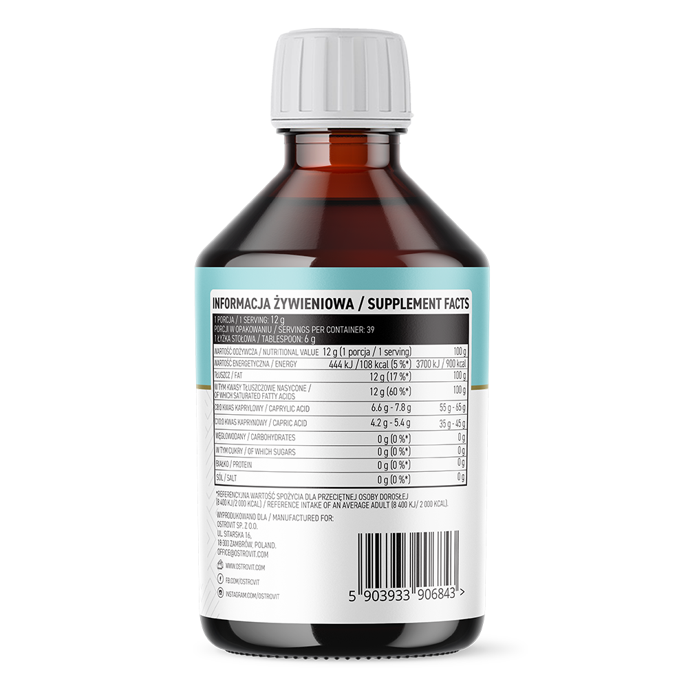 Kokos MCT-olie | 500 ml | Natural | OstroVit