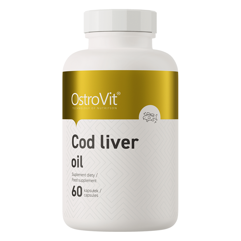 Cod Liver Oil – 60 softgels, 500 mg levertraan + vitamine A & D | OstroVit