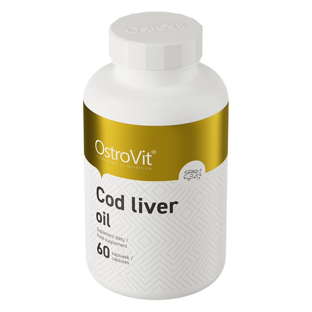 Cod Liver Oil – 60 softgels, 500 mg levertraan + vitamine A & D | OstroVit