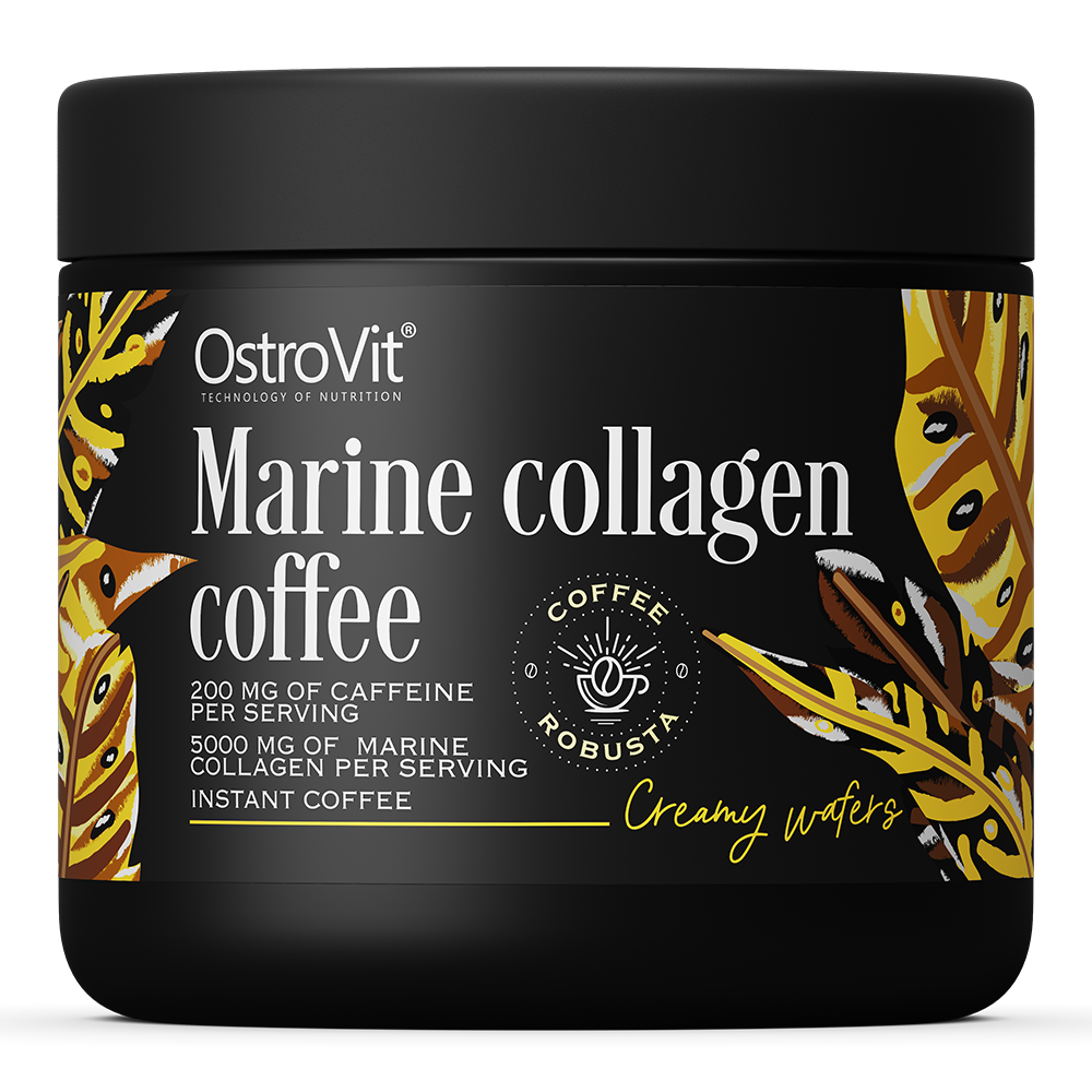 Coffee | Marine Collageen | Caffeine | 150 g | Creamy Wafers | OstroVit