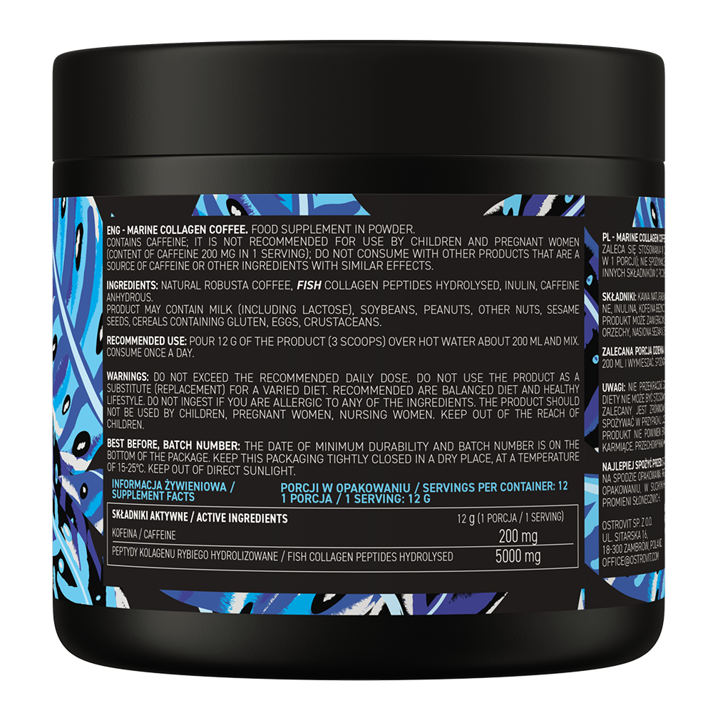 Coffee with Marine Collagen – 150 g, Naturel | OstroVit