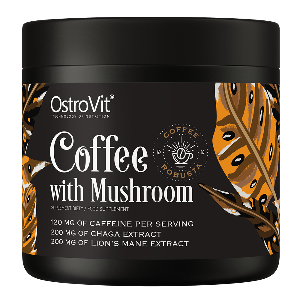 Coffee with Mushrooms – 150 g, 120 mg cafeïne + L‑theanine | OstroVit