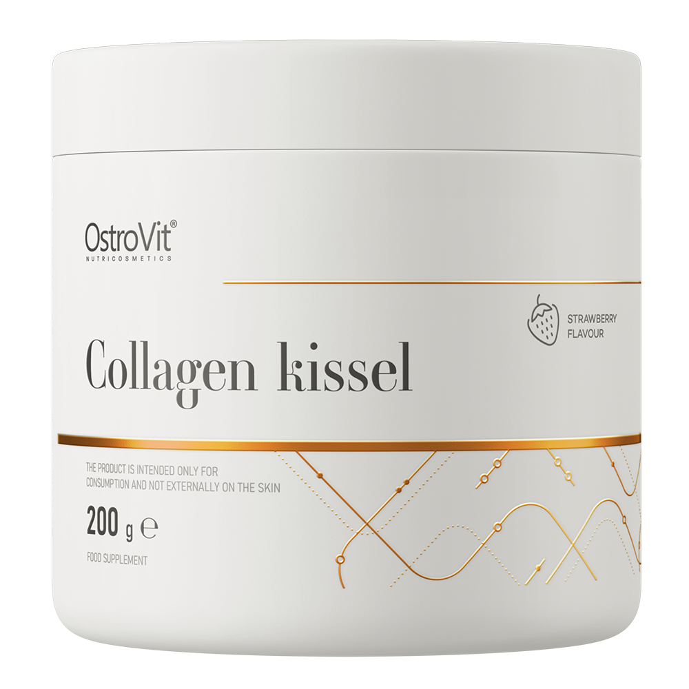 Collagen Kissel – 200 g Aardbei, 10 g viscollageen + vit. A/C/E | OstroVit