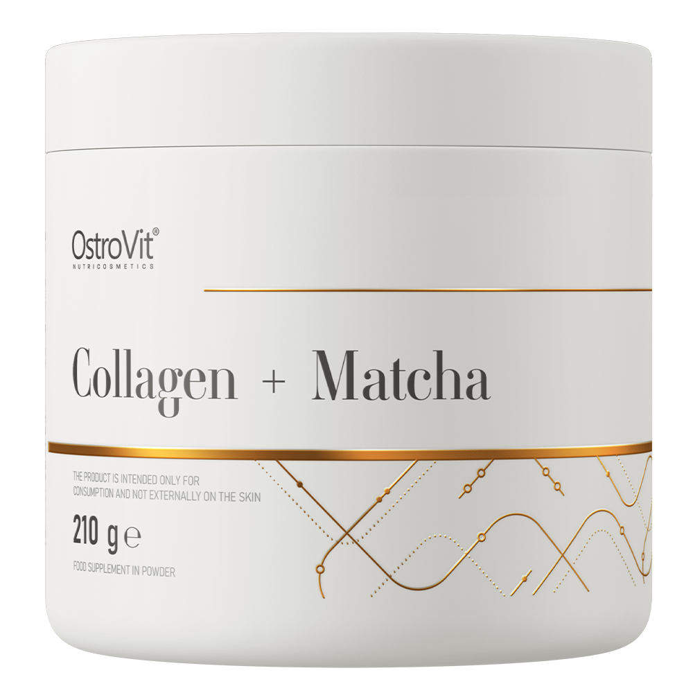 Collageen + Matcha + L-glutathione + Vitamine C | 210 g | Poeder | Natural | OstroVit