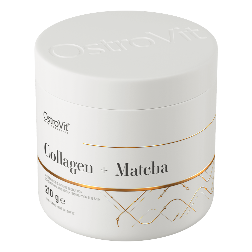Collageen + Matcha + L-glutathione + Vitamine C | 210 g | Poeder | Natural | OstroVit